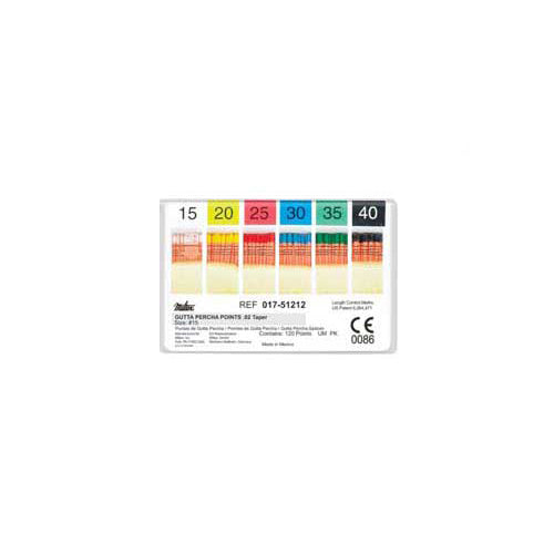 Miltex Instrument 017-51222M Marked Gutta Percha Endodontic Points .04 #25 100/Bx Miltex Instrument 017-51222M Marked Gutta Percha Endodontic Points .04 #25 100/Bx